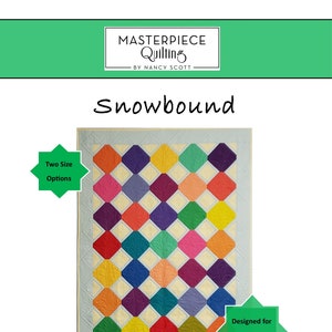 Snowbound Quilt Pattern PDF Digital Download Modern Contemporary Throw Quilt