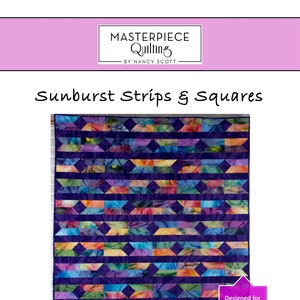 Sunburst Strips & Squares Quilt PDF Pattern image 1