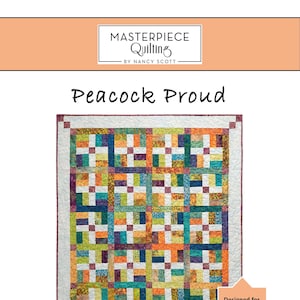 Peacock Proud Quilt Print Pattern image 1