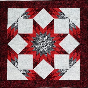 Quilt Pattern Lonesome Heart Wall Hanging Lone Star Quilt PDF Digital Download Christmas Quilt