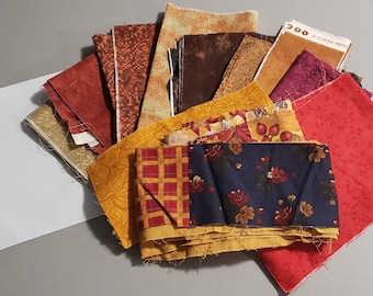 Mystery Bag of 100% Quilting Cotton in Autumn Colors