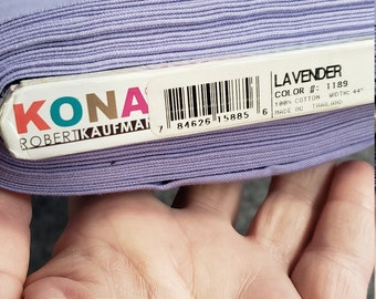 Quilting Cotton Kona Robert Kaufman Lavender Solid Fabric By the Yard Modern Quilts
