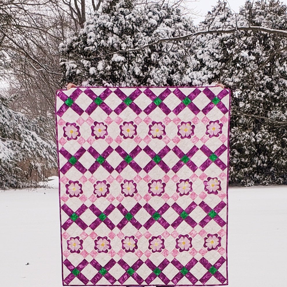 Petal Power Quilt Pattern PDF Digital Download Modern Applique Etsy