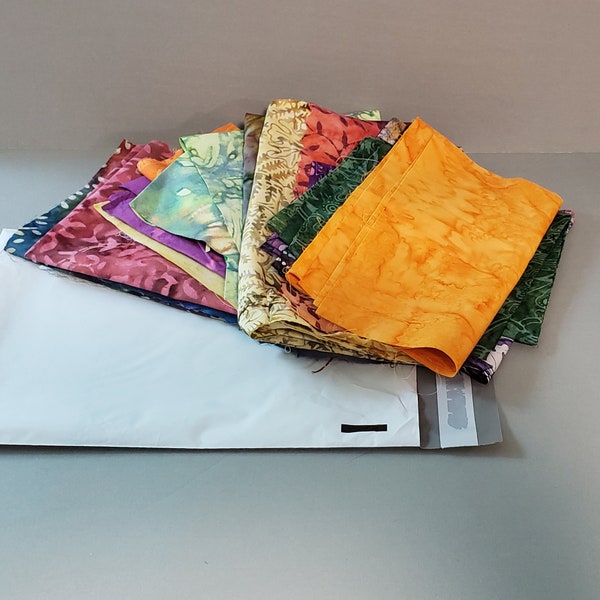 Batik Mystery Bag of Assorted 100% Cotton Remnants