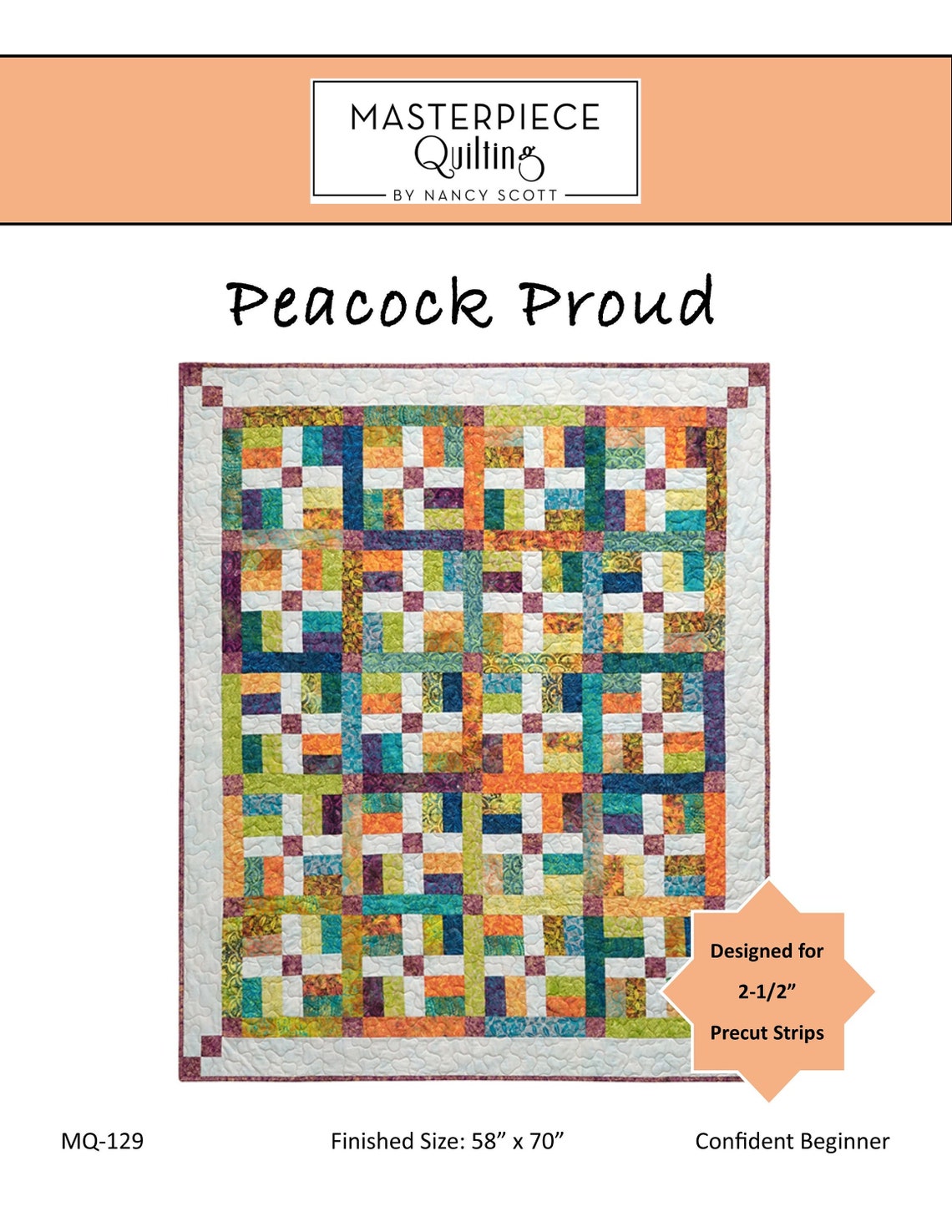 Peacock Proud Quilt Pattern PDF Digital Download Etsy