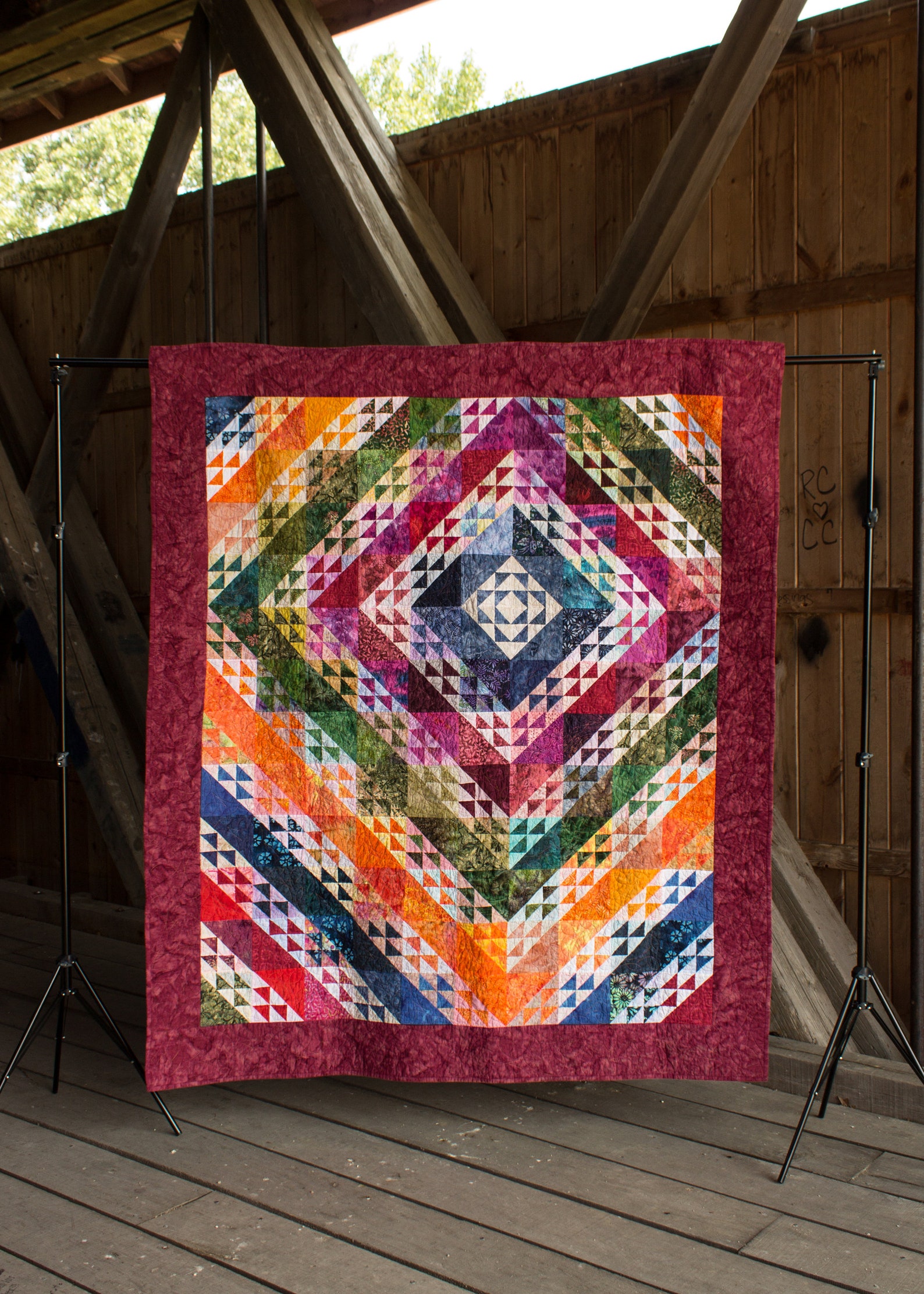 barn raised birds quilt print pattern etsy