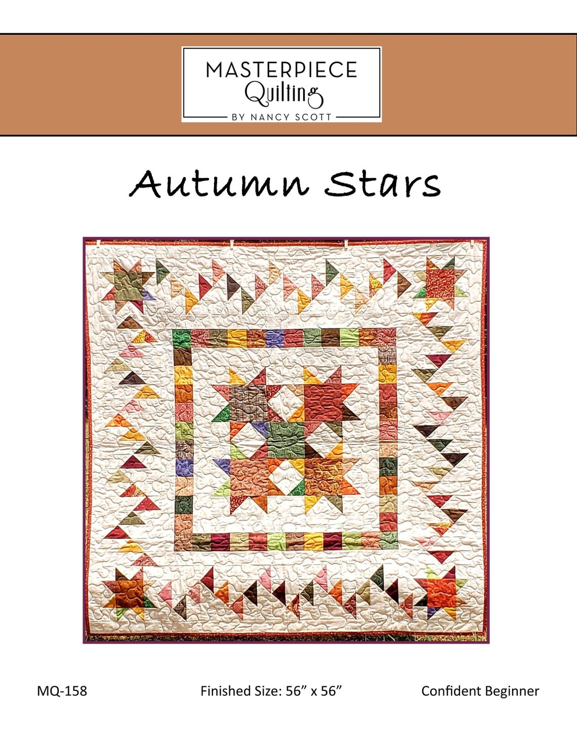 Autumn Stars Quilt Pattern PDF Digital Download Scrappy Fall Etsy