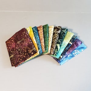 Curated 12 Fat Quarter Bundle  Batik Quilting Fabric