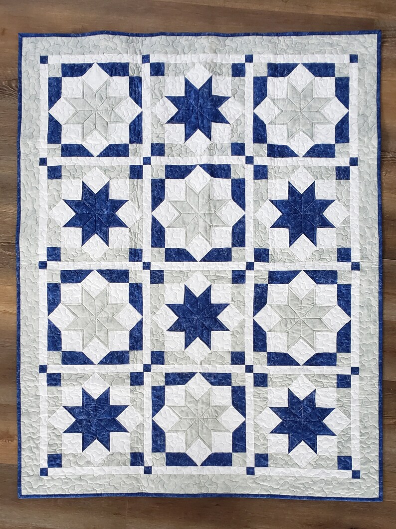 Winter Star Pattern Star Light Star Bright Quilt Pattern PDF Winter Quilted Decor - Etsy