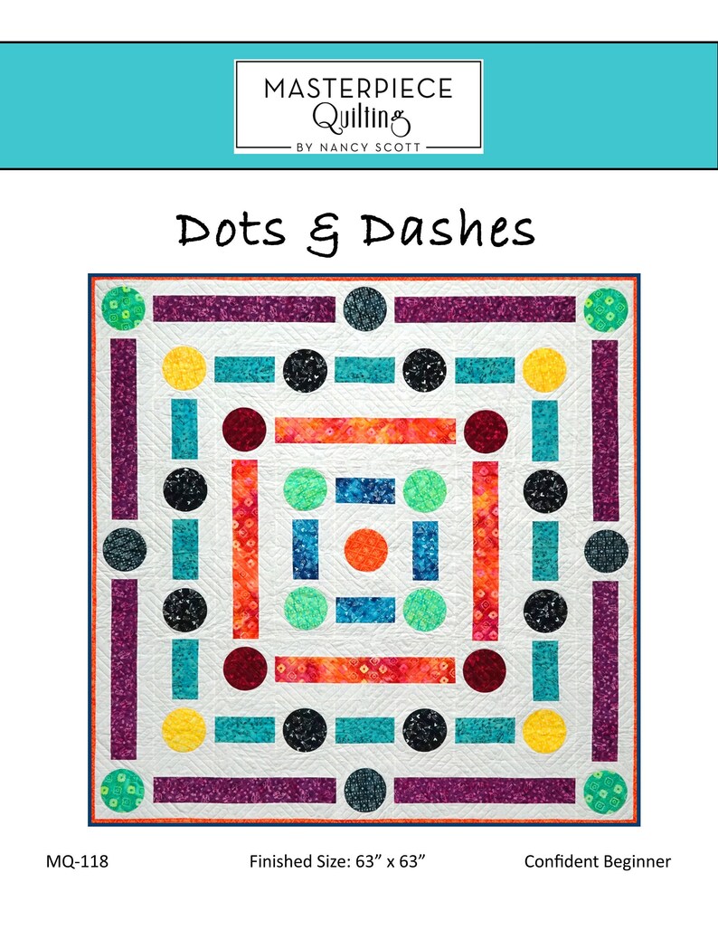 Dots & Dashes Quilt Print Pattern image 1