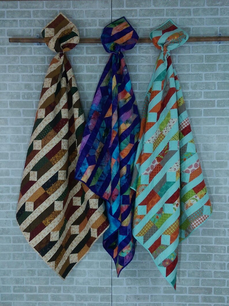 Sunburst Strips & Squares Quilt - Print Pattern image 3