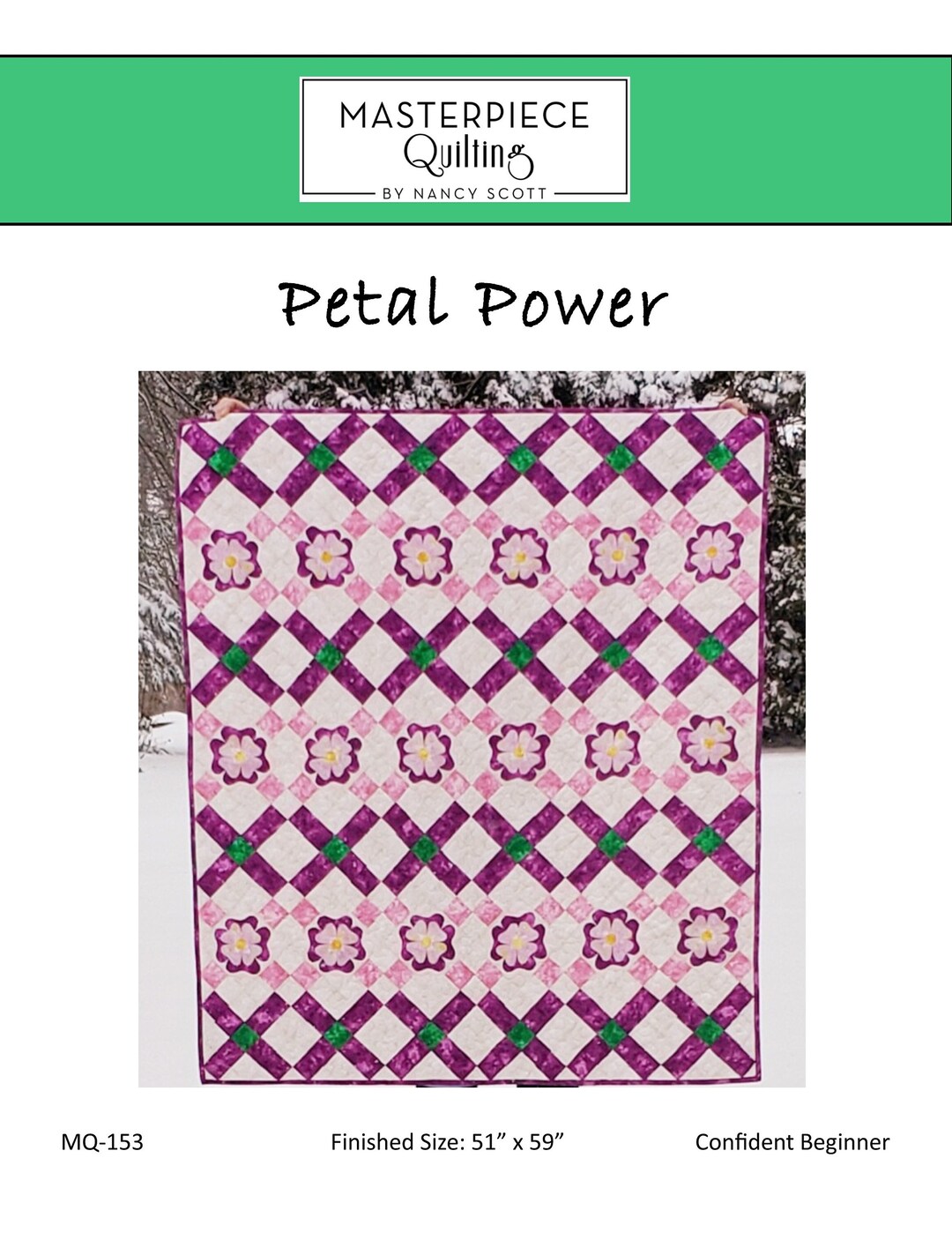 Petal Power Quilt Pattern PDF Digital Download Modern Applique Etsy