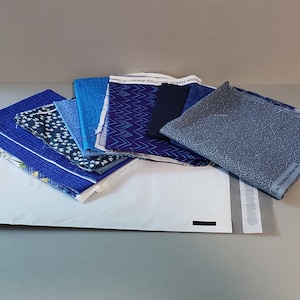 Mystery Bag of 100% Quilting Cotton in Assorted Blues
