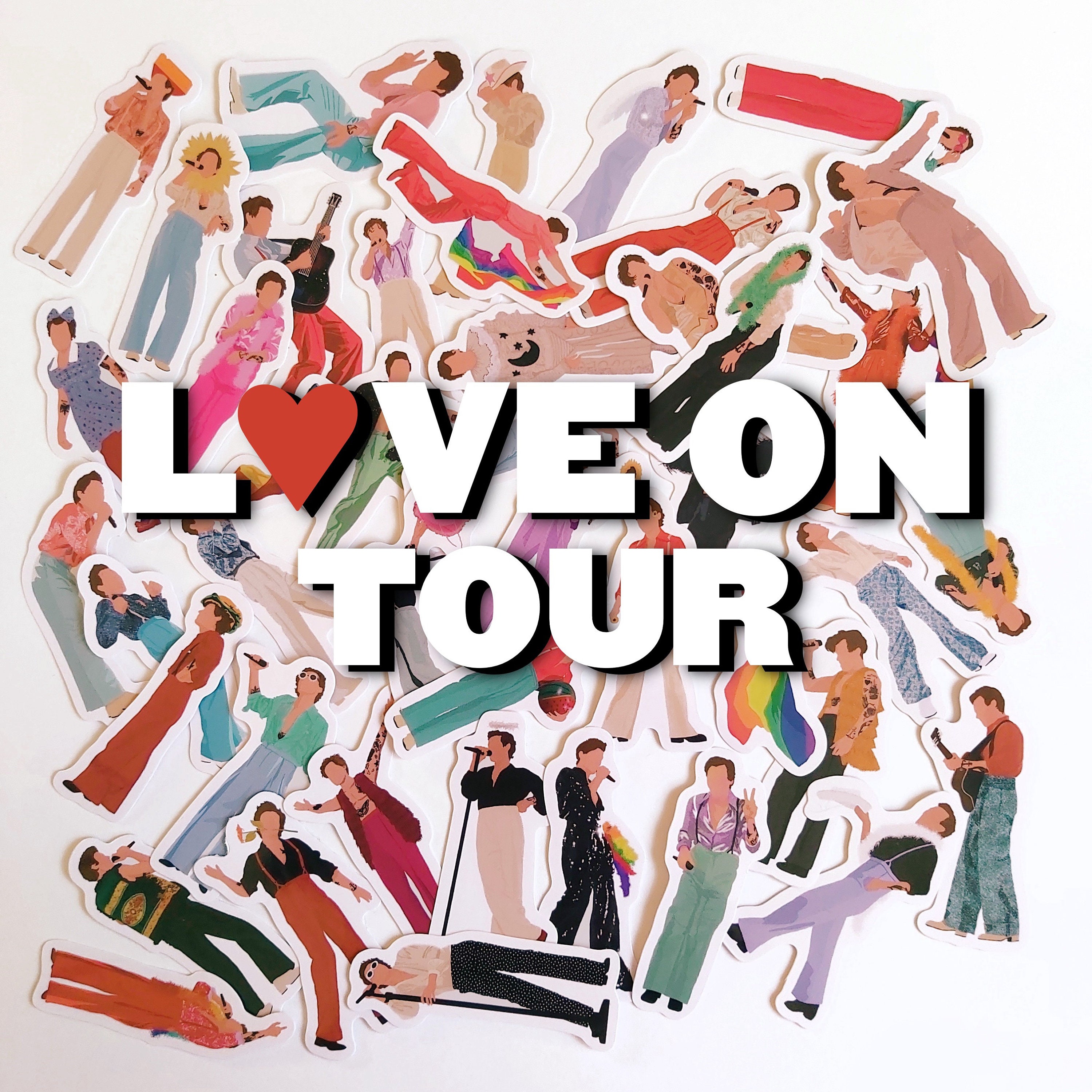 Harry Styles Love on Tour Watermelon and Cherry Holographic Stickers
