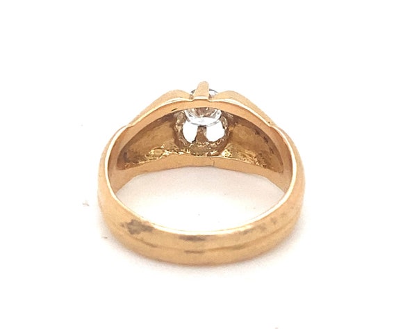 Original Art Nouveau .45 Carat Diamond 18K Gold R… - image 3