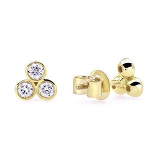 Trio Bezel Studs
