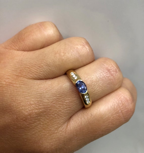 Tanzanite and Diamond Ring - image 1