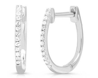 Pave Diamond Huggies