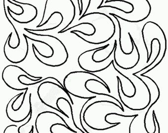 7"x 7" Paisley Block Design Quilting Stencil  - LD23