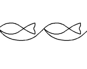 2"x 11" Fish Border Quilting Stencil -0903