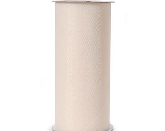 6 inch Ivory Tulle Netting, 25 yards - 2912-81