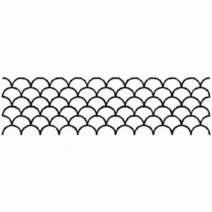1″ Clamshells Quilting Stencil - BR49