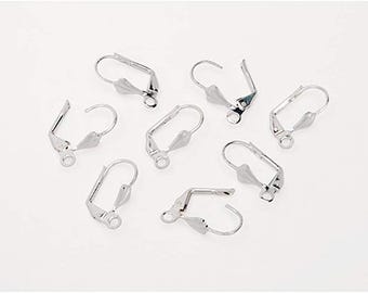 Darice 18 Pieces Lever Back Earring, Bright Silver – 1999-578