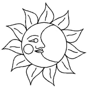 9&quot; Good Morning Sun Quilting Stencil - VN2
