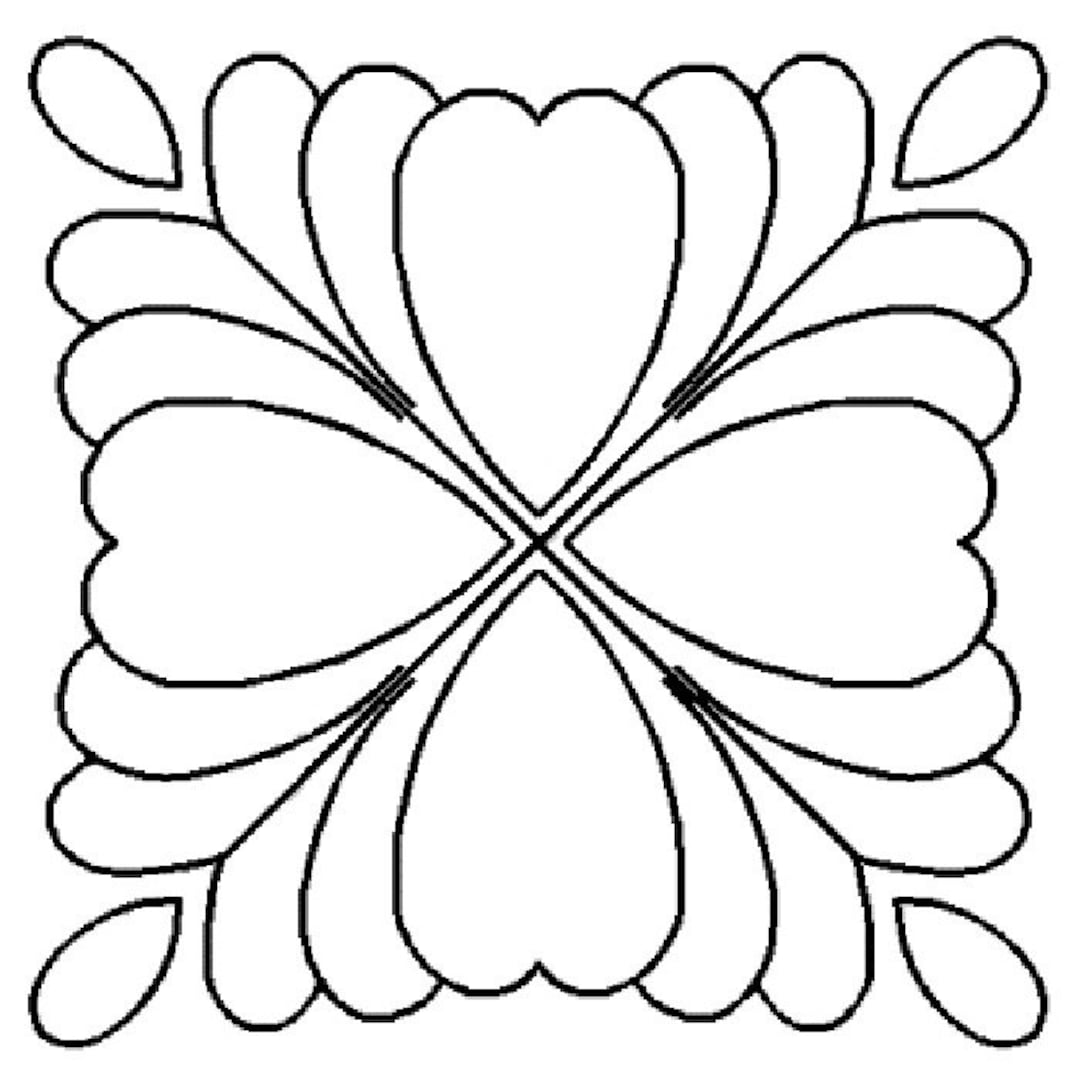 Quilt Stencil Adante Feathe Block 7in By Cental Pess