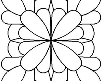 7"x 7" Linda's Block Quilting Stencil - VN151