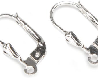 Sterling Plate 2 piece Fancy Lever Back Earring Darice SPL1043