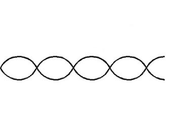 1.25"x 8.25" Simple Cable Border Quilting Stencil - HH20