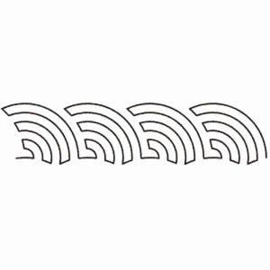 2.5&quot; Continuous Baptist Fans Border Quilting Stencil - HA404