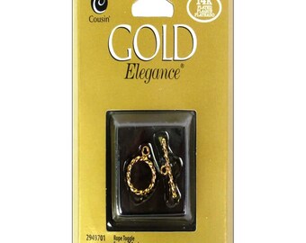 Elegance Toggle Clasp 1 ud. Placa de oro de cuerda 14K – 29497-01