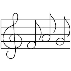 9.5&quot;x6.5&quot; Musical Notes Quilting Stencil - 0434
