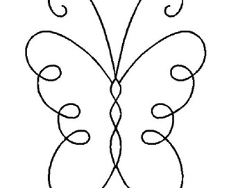 Butterfly 5" x 6" Quilting Stencil - 0023