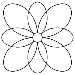 6.125&quot; Wild Flower Quilting Stencil - 907