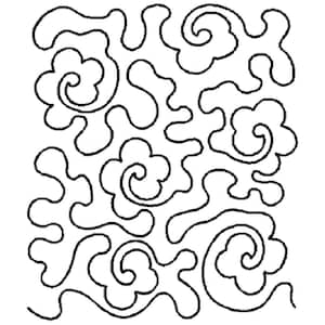Rose Stipple quiltsjabloon - EL 32