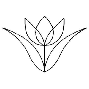 7″ x 4.75″ Tulip Quilting Stencil - 934