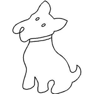 Scotty Dog Sitting 5&quot;x7&quot;Quilting Stencil - EL212