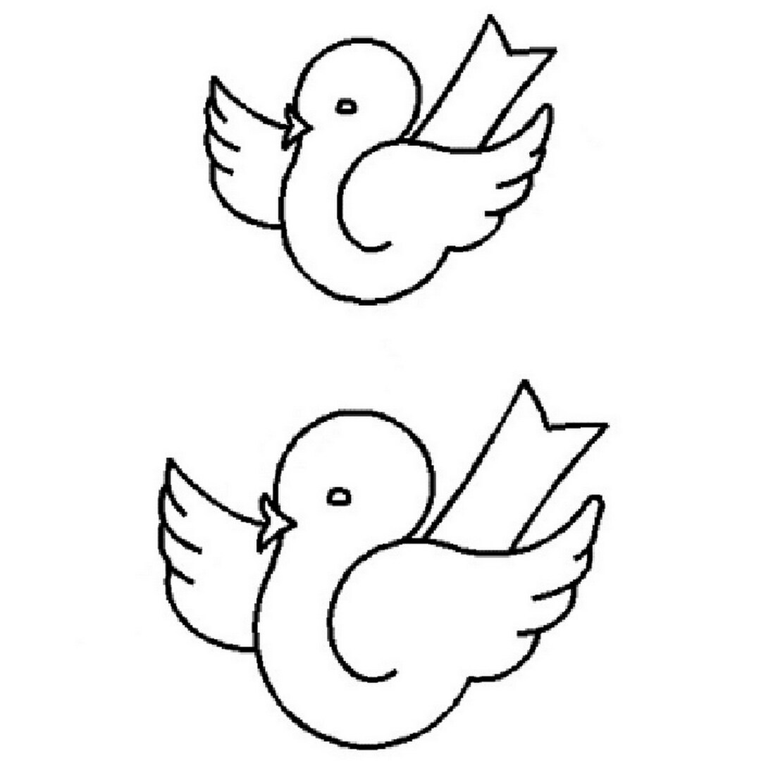 2.25 & 3 Birds Block Quilting Stencil 0852 Etsy