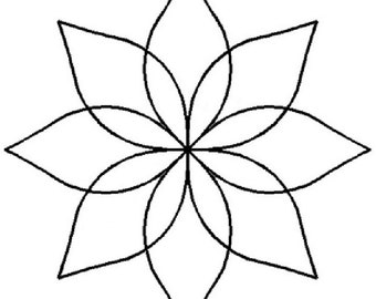 Kontinuierliche Blumen Quilten Schablone - BJ37