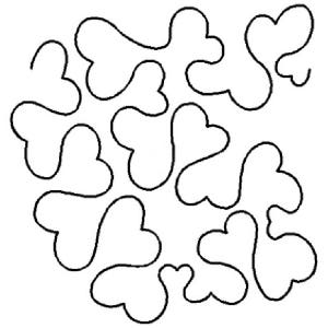 7.5&quot; Heart Stipple Quilting Stencil - EL44