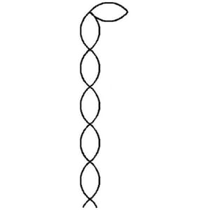 1&quot; Simple Cable Border Quilting Stencil - NS85