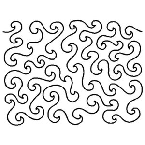 8"x 10" Waves Background Quilting Stencil - QD8