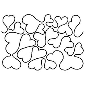 7.5&quot; Heart Puzzle Background Quilting Stencil - EL5