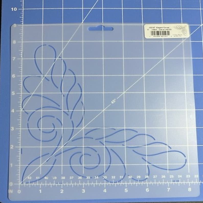 Elegant Corner 8 Quilting Stencil HS147 Etsy
