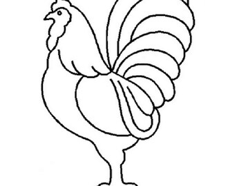 3.25"x 5" Chanticleer Quilting Stencil - RB32
