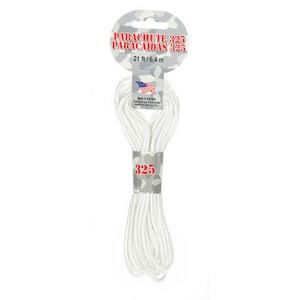 Pepperell Parachute Para Cord 325, 6.4mm X 21-Feet, White – PARA 2101