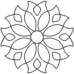 Dandy Dahlla 8&quot; Quilting Stencil - HW114